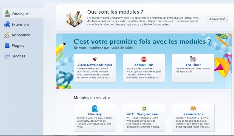 page modules